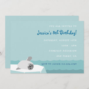 Arctic Seal Ocean Children's Birthday Invitation