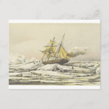 Arctic Ship Franklin Expedition Lithograph