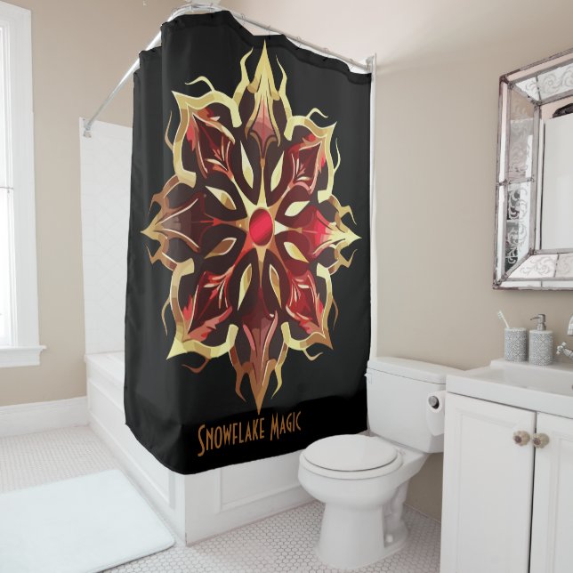 Arctic Sparkle Shower Curtain (In Situ)