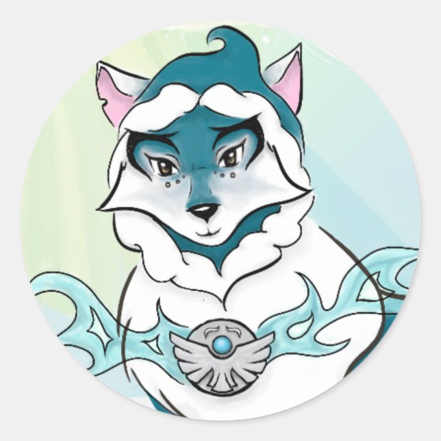 Arctic Spirit Wolf Sticker (Front)