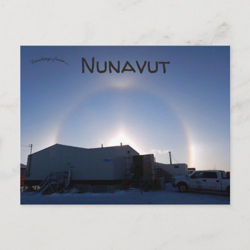 Arctic Sundogs in Anviat Nunavut Canada Postcard