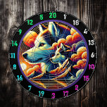 Arctic Trail Husky Room Art Dart Board<br><div class="desc">Transform your space with the Arctic Trail Husky Room Art, a striking decor piece that brings the wilderness to life. Featuring a majestic husky framed by vibrant mountains and a radiant sunset, this design is perfect for man caves, game rooms, or college dorms. The bold colors and lifelike details create...</div>