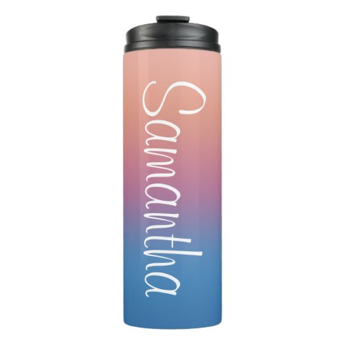 Arctic Twilight Ombre Personalized Thermal Tumbler