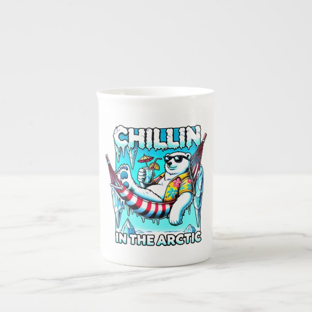 Arctic Vacation Bone China Mug (Front)
