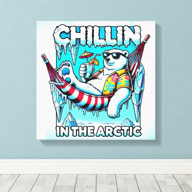 Arctic Vacation Canvas Print (Insitu(Wood Floor))