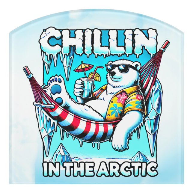 Arctic Vacation Door Sign (Contour Front)