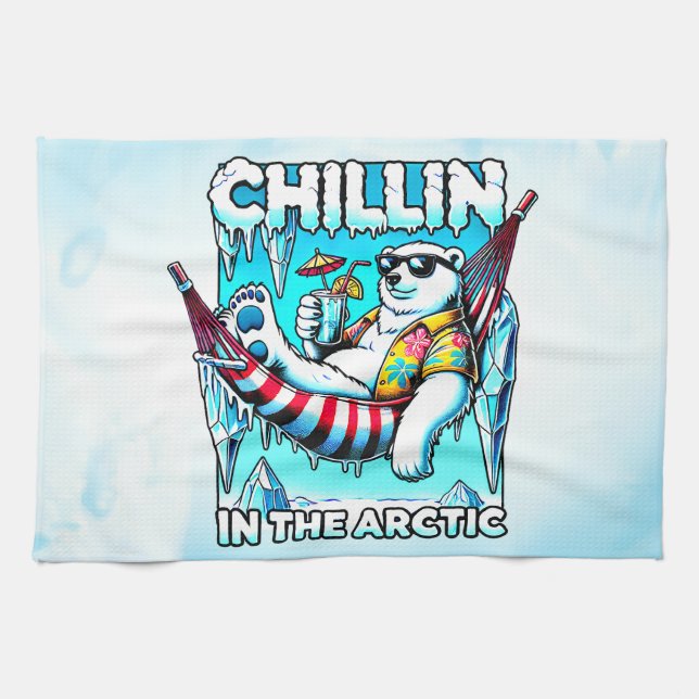 Arctic Vacation Kitchen Towel (Horizontal)