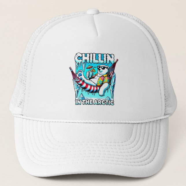 Arctic Vacation Trucker Hat (Front)