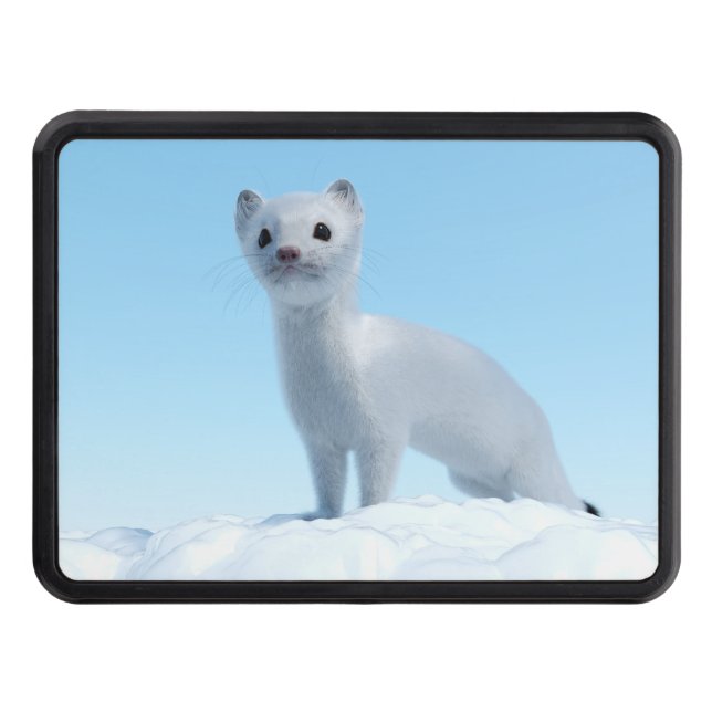 Arctic Weasel Charm Hitch Cover (Front)