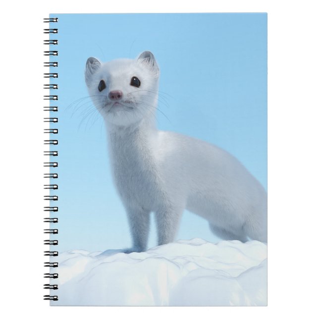 Arctic Weasel Charm Notebook (Front)
