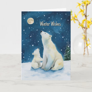 Arctic Winter Holiday Greeting Card