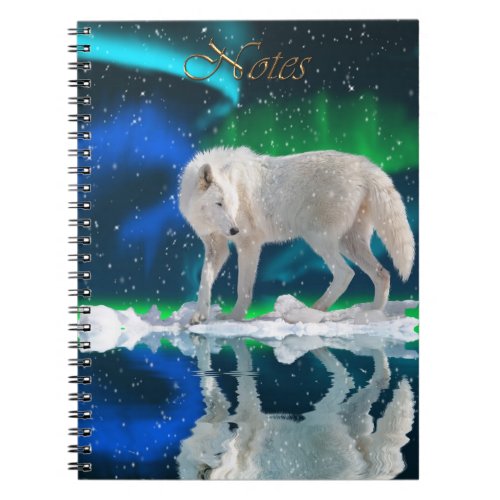 Arctic Wolf  Aurora Wildlife_supporter Notebook