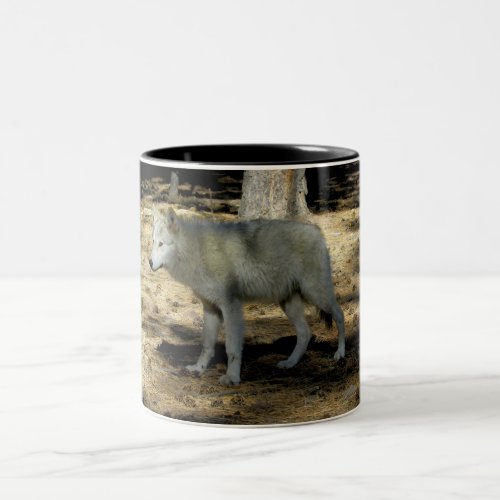 Arctic Wolf  Bearizona Two_Tone Coffee Mug