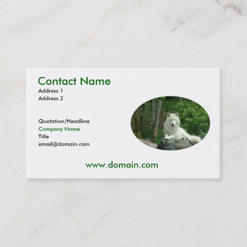 Arctic Wolf Business Card