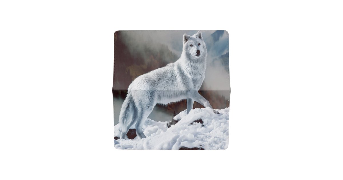 Arctic Wolf Checkbook Cover | Zazzle