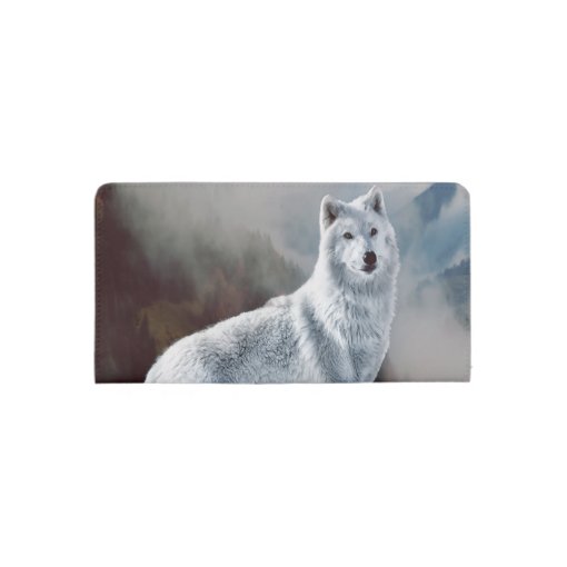 Arctic Wolf Checkbook Cover Zazzle