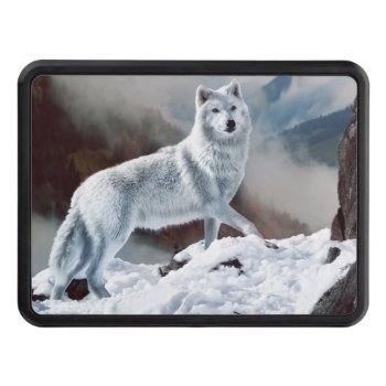 Arctic Wolf Hitch Cover by CaptainScratch at Zazzle