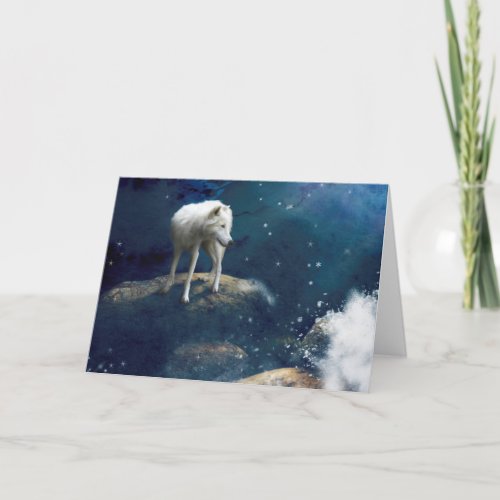 ARCTIC WOLF MOON STRIDER CARD