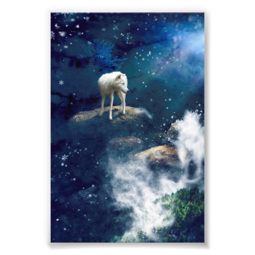 ARCTIC WOLF MOON STRIDER PHOTO PRINT