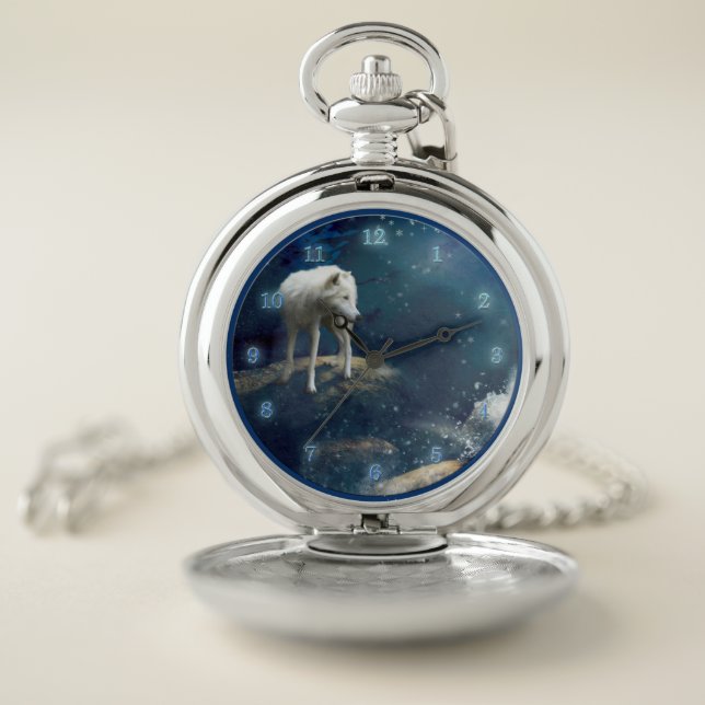 ARCTIC WOLF MOON STRIDER POCKET WATCH (Inside)