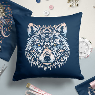 Arctic Wolf Pillow Wolf Throw Pillow