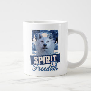 Arctic Wolf Spirit of Freedom Wildlife Design Giant Coffee Mug