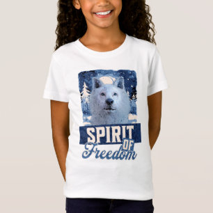 Arctic Wolf Spirit of Freedom Wildlife Design T-Shirt