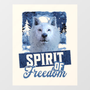 Arctic Wolf Spirit of Freedom Wildlife Design Wall Decal