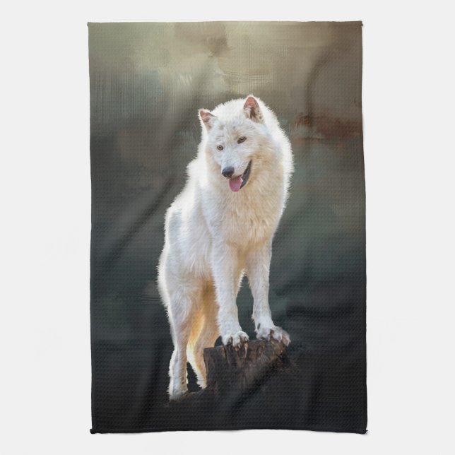 Arctic wolf towel (Vertical)