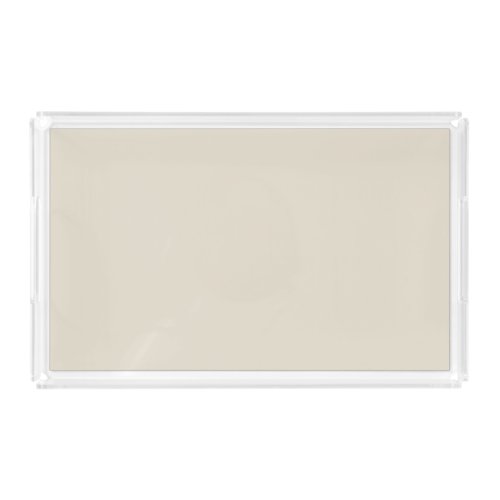 Arctic Wolf White Solid Color Print Light Neutral Acrylic Tray