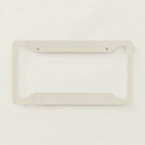 Arctic Wolf White Solid Color Print Light Neutral License Plate Frame