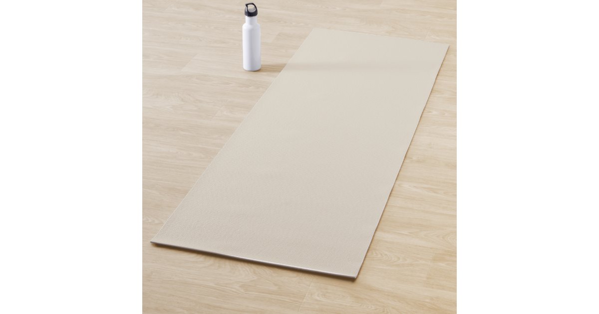 Arctic Wolf White Solid Color Print, Light Neutral Yoga Mat