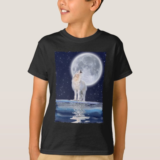 ARCTIC WOLF & WINTER MOON T-Shirt (Front)