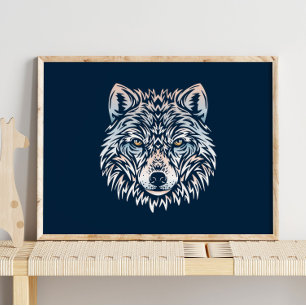Arctic Wolf Wolf Winter Wall Print