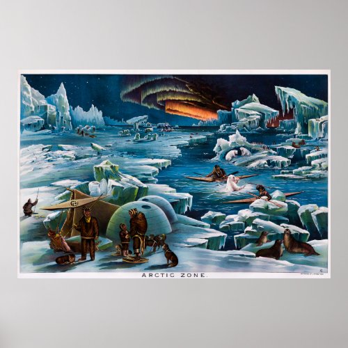 Arctic Zone 1893 Chromolithograph by Levi W Yaggy Poster
