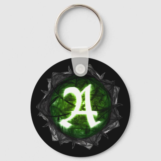 Arctiris Green Key-Chain Keychain (Front)