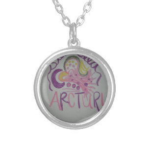 Arcturian Starseed Light Language Symbol Silver Plated Necklace