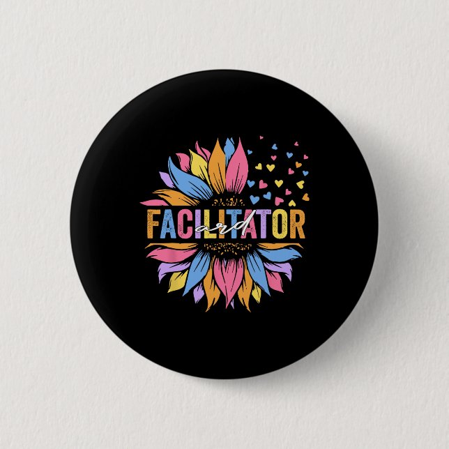 Ard Facilitator Special Education Sunflower  Button (Front)