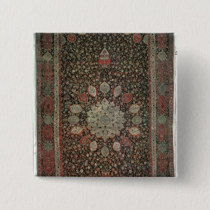Ardabil carpet made for the mosque at Ardabil Pinback Button