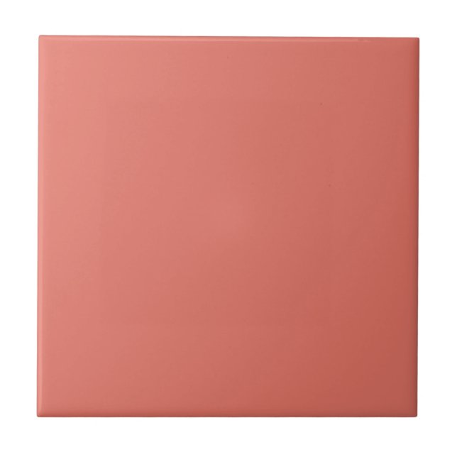 Ardently Coral Square Kitchen and Bathroom Ceramic Tile (Front)