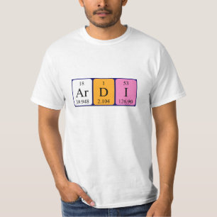 Ardi periodic table name shirt