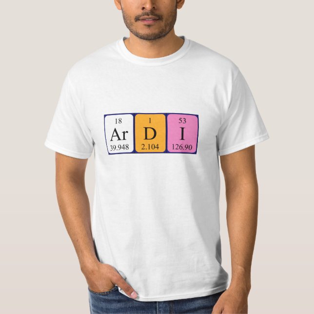 Ardi periodic table name shirt (Front)