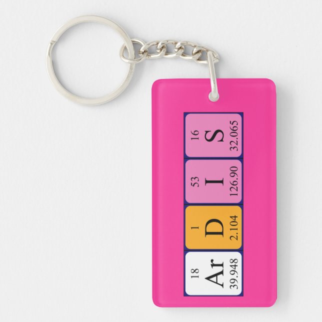 Ardis periodic table name keyring (Front)