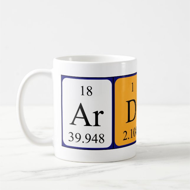 Ardis periodic table name mug (Left)
