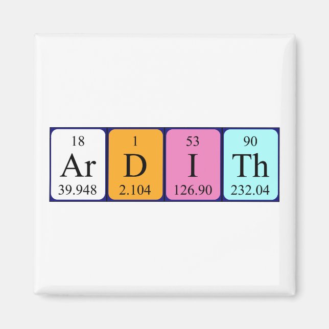 Ardith periodic table name magnet (Front)