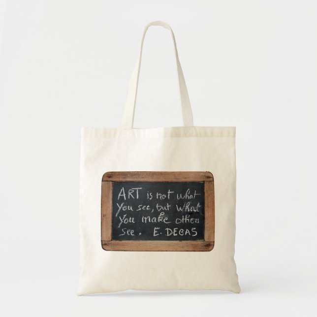 Ardoise 03 Artist's Quotes Degas Tote Bag (Front)