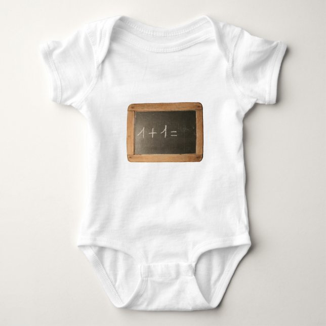 Ardoise 04 - Mathematicals Lessons Baby Bodysuit (Front)