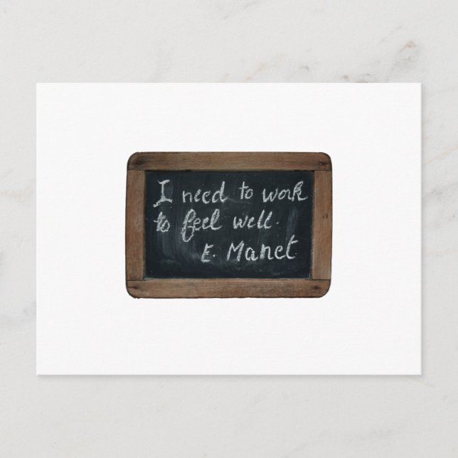 Ardoise 07 Manet's Quote Postcard (Front)