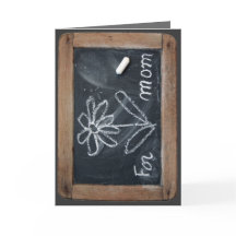 Ardoise 10 Flower for Mom Vinatge School Slate C