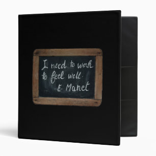 Ardoise Manet's Quote Art Lessons Vintage 2 Binder
